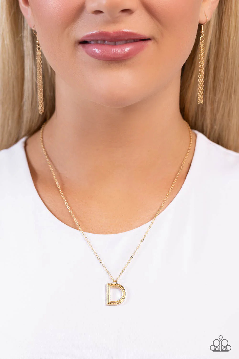 Paparazzi Necklaces - Leave Your Initials - Gold - D