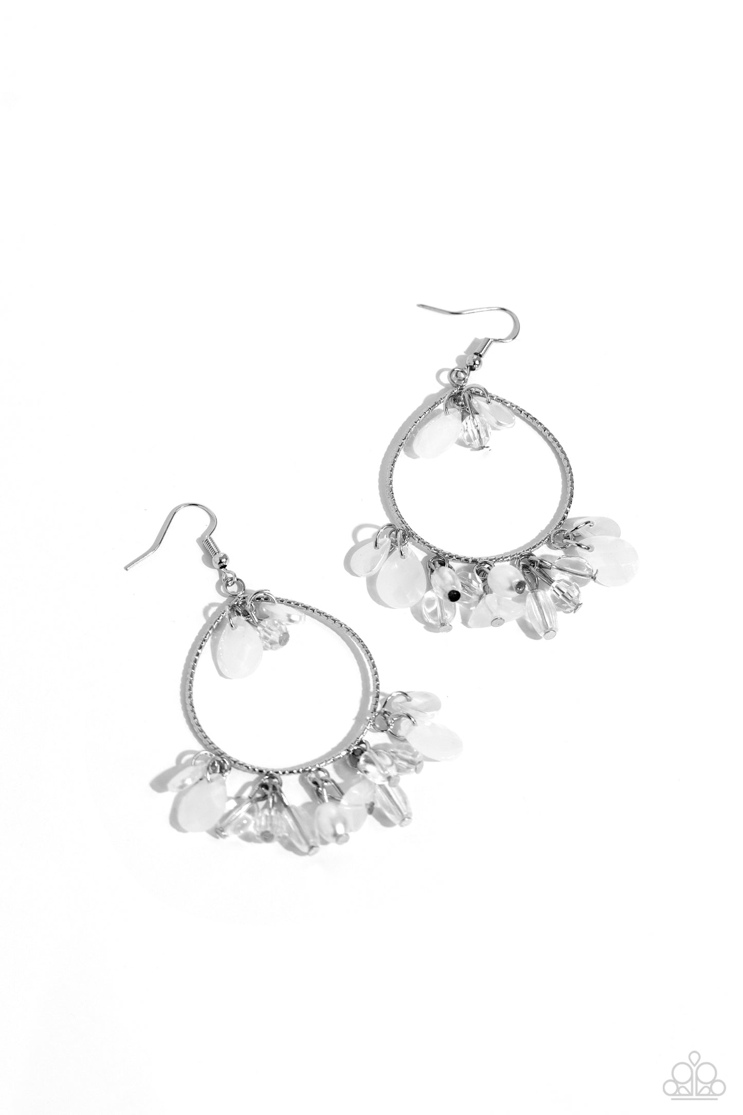Paparazzi Earrings - Elite Expression - White