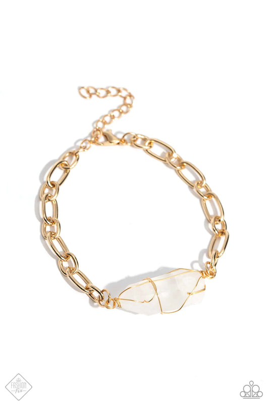 Paparazzi Bracelets - Mineral Merit - Gold - Fashion Fix
