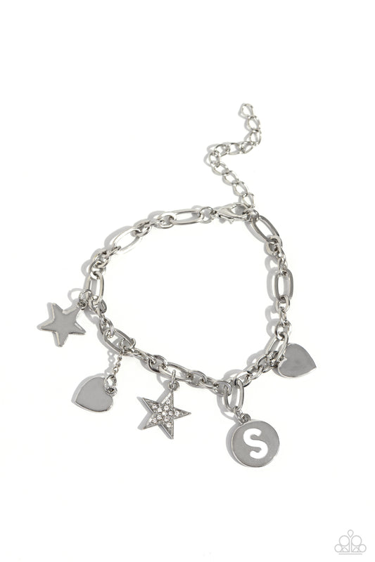 Paparazzi Bracelets - Legacy Letters - White - S