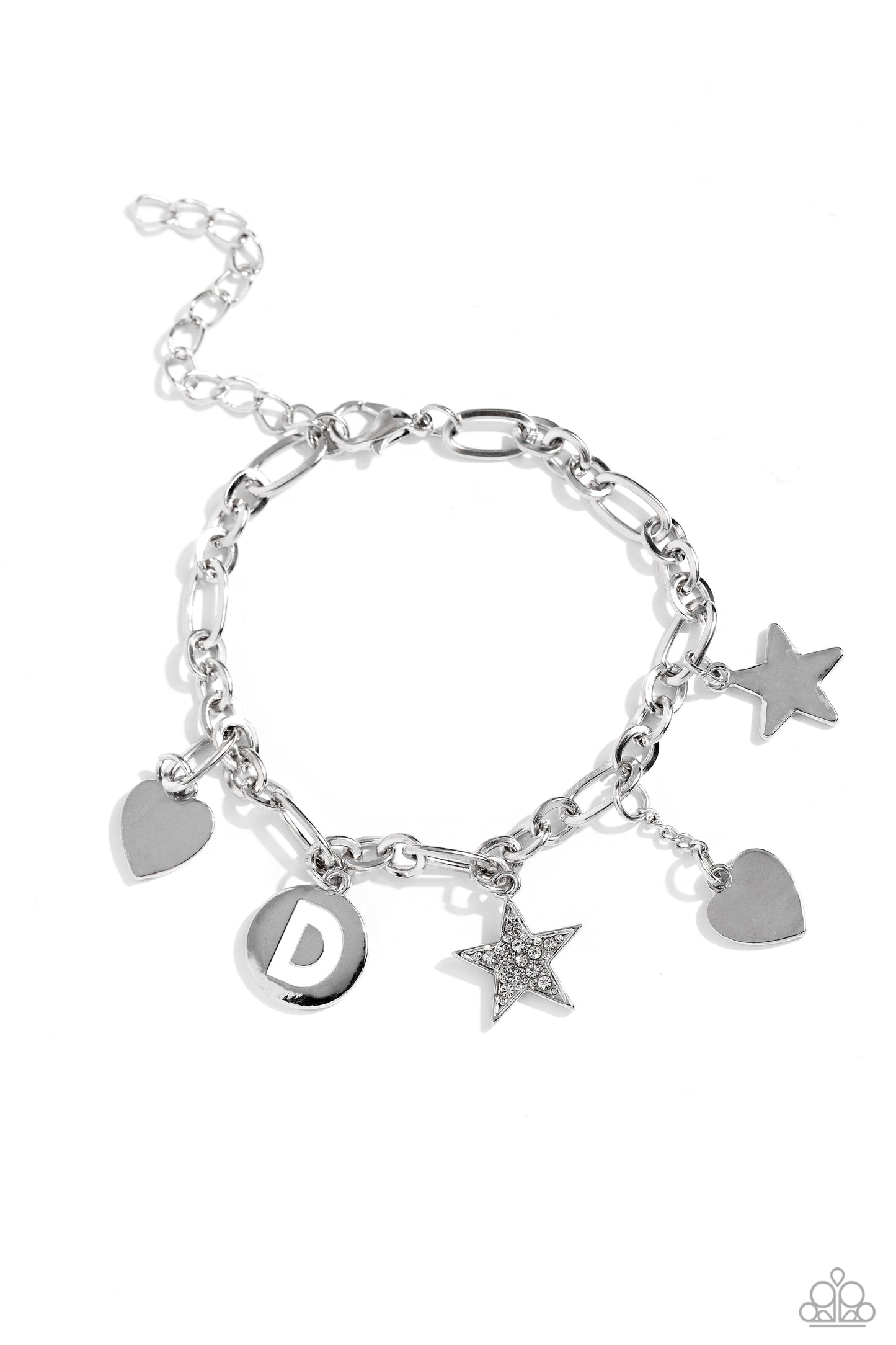 Paparazzi Bracelets - Legacy Letters - White - D