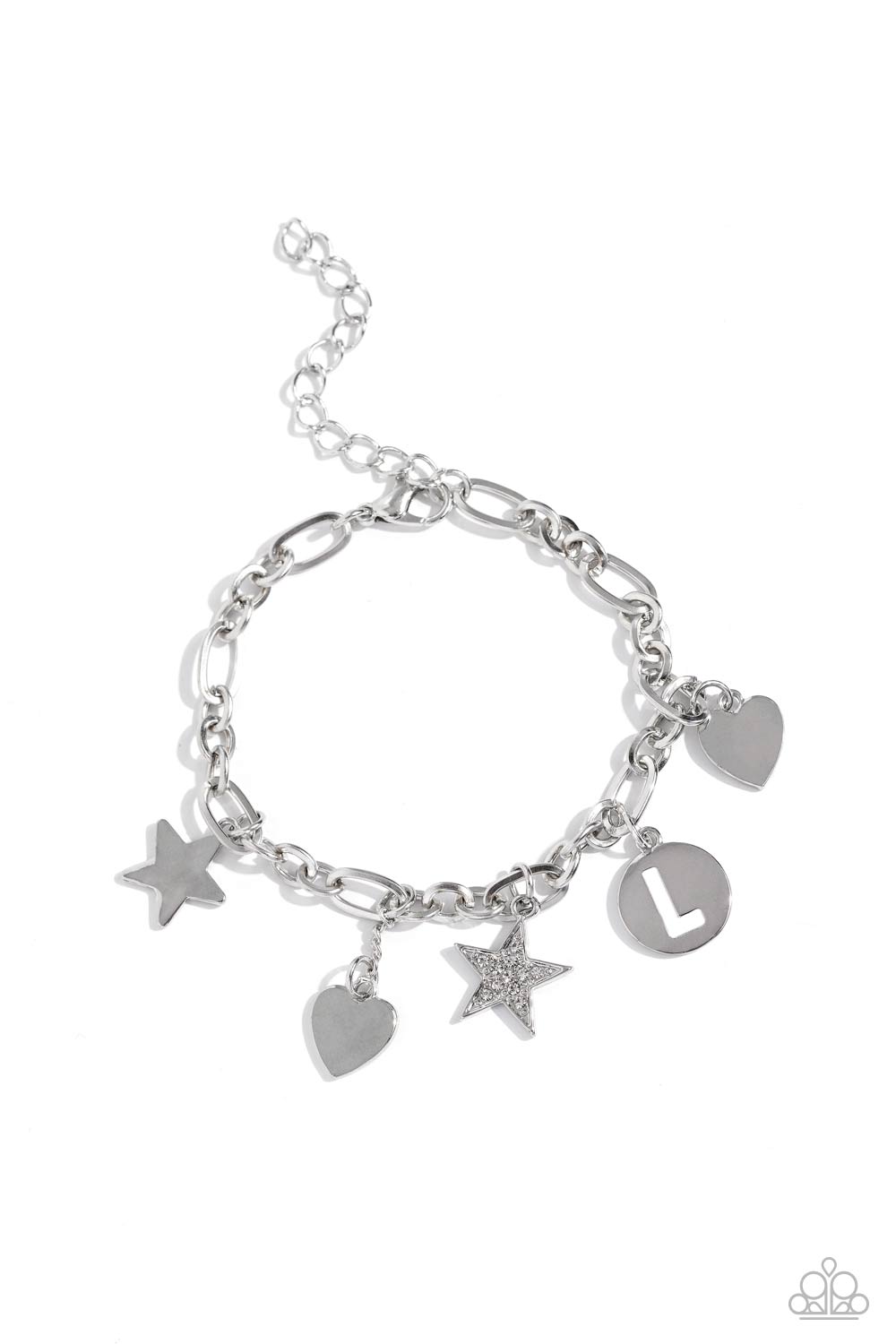 Paparazzi Bracelets - Legacy Letters - White - L