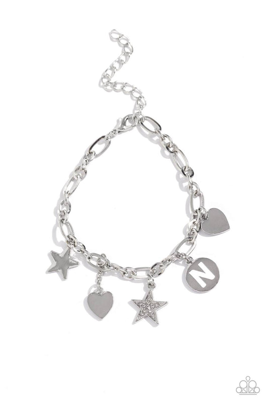 Paparazzi Bracelets - Legacy Letters - White - N