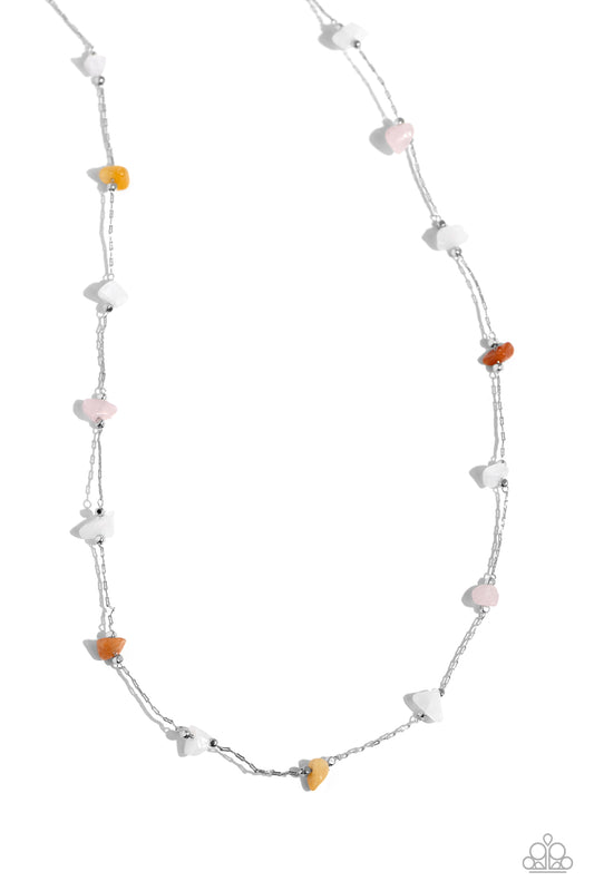 Paparazzi Necklaces - Narrow Novelty - White