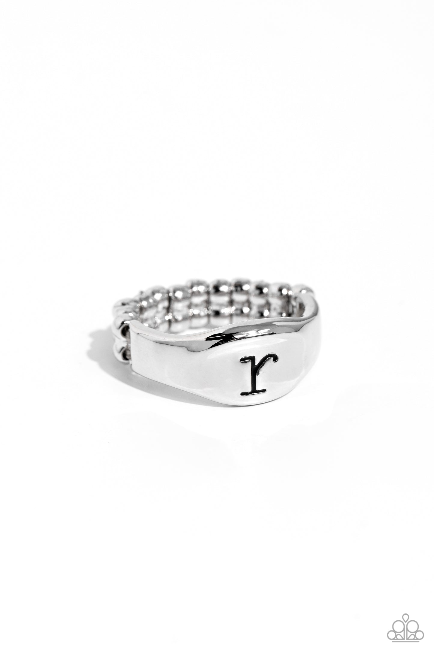 Paparazzi Rings - Monogram Memento - Silver - Y