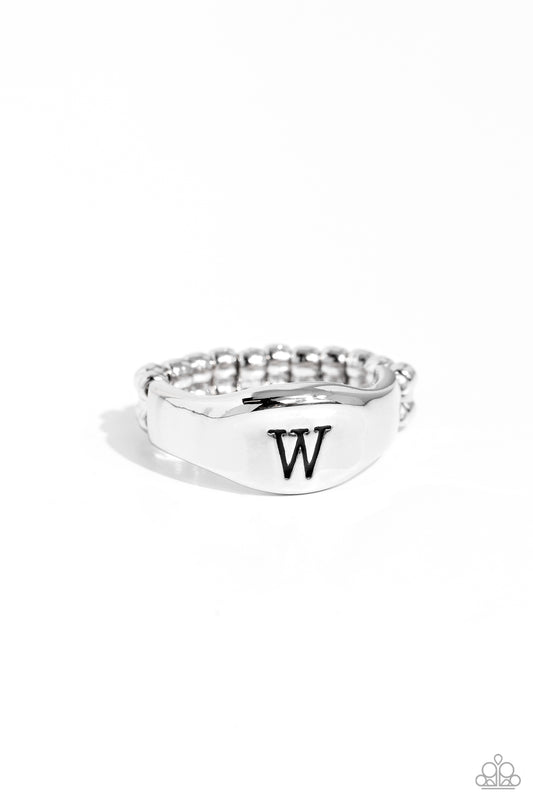 Paparazzi Rings - Monogram Memento - Silver - Y