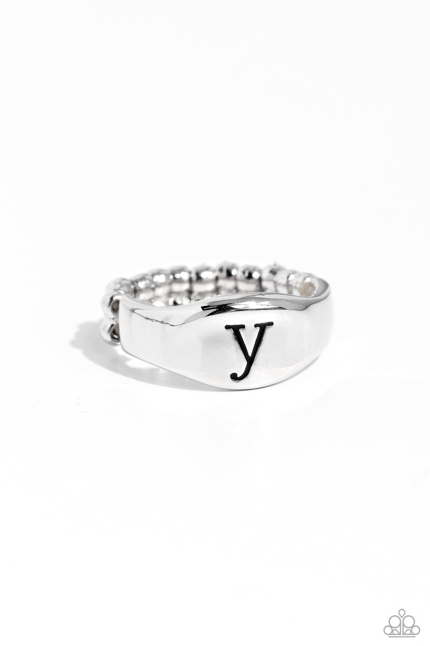 Paparazzi Rings - Monogram Memento - Silver - Y