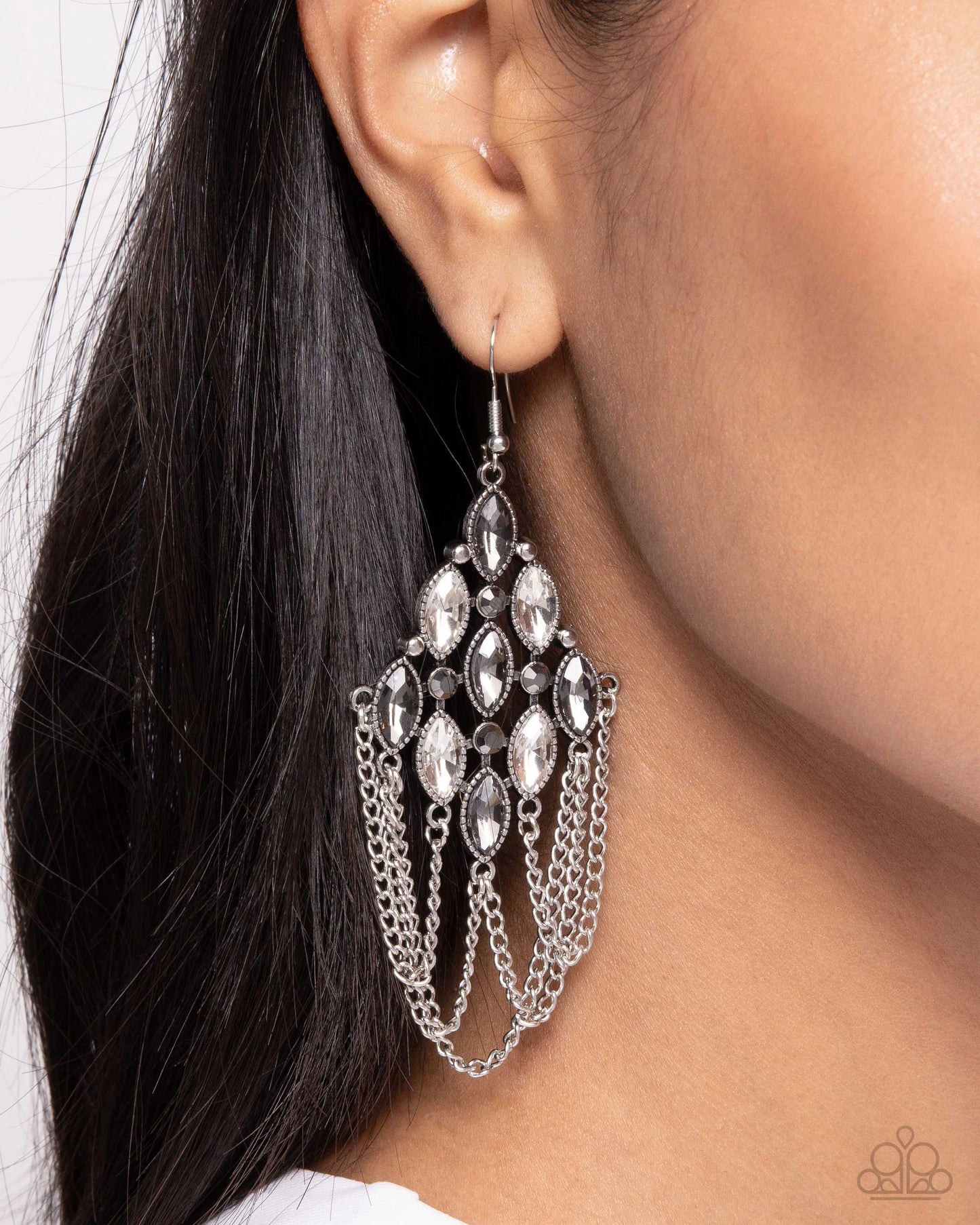 Paparazzi Earrings - Trenchant Transformation - Silver