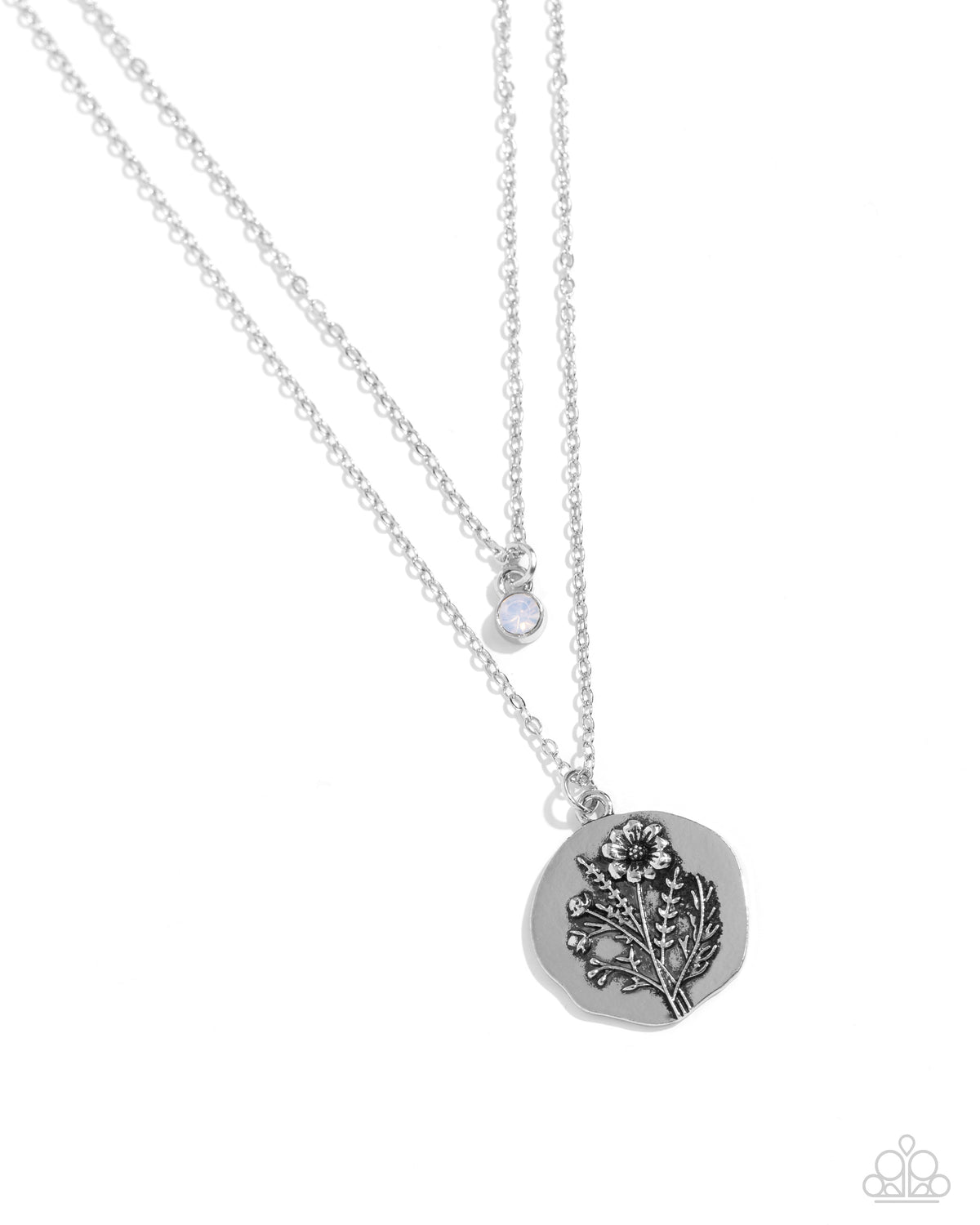 Paparazzi Necklaces - Birthstone Beauty - White