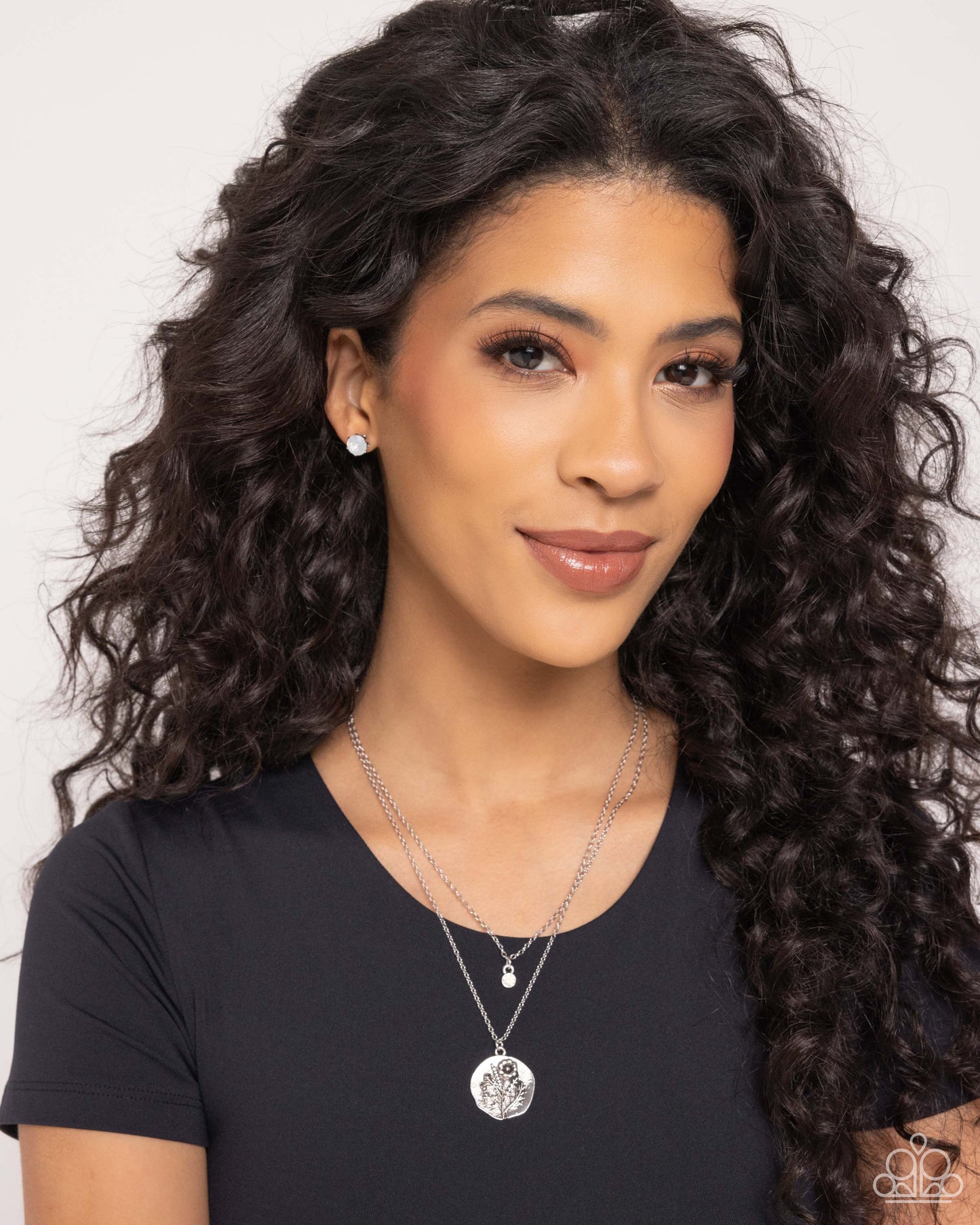 Paparazzi Earrings - Breathtaking Birthstone - White