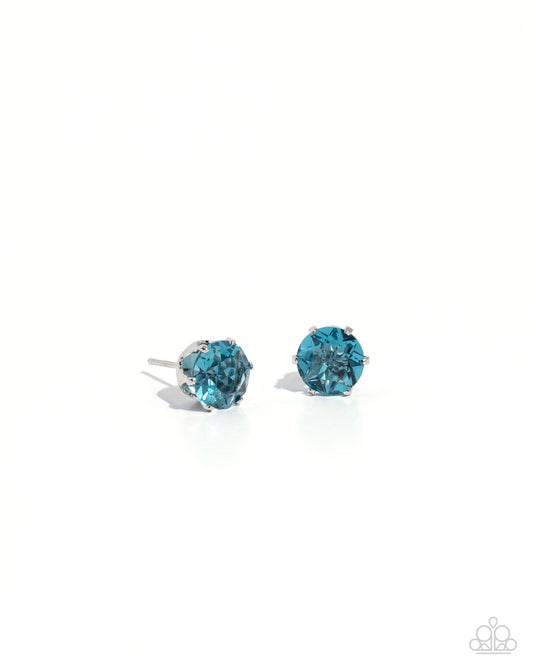 Paparazzi Earrings - Breathtaking Birthstone - Blue