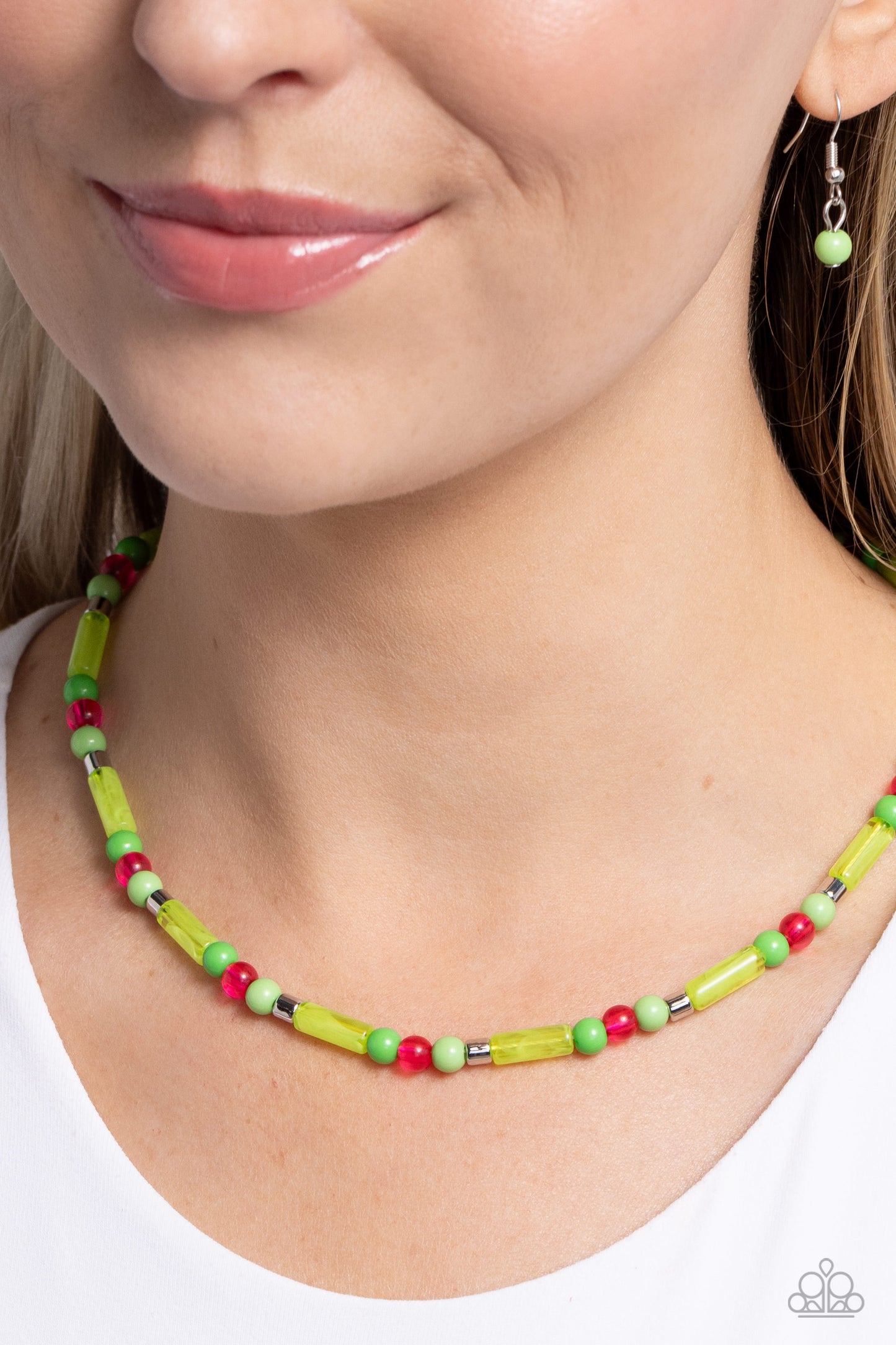 Paparazzi Necklaces - Beaded Beginner - Green