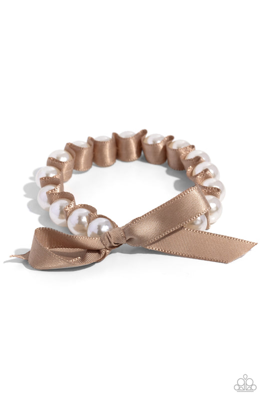 Paparazzi PREORDER Bracelets - Ribbon Rarity - Brown