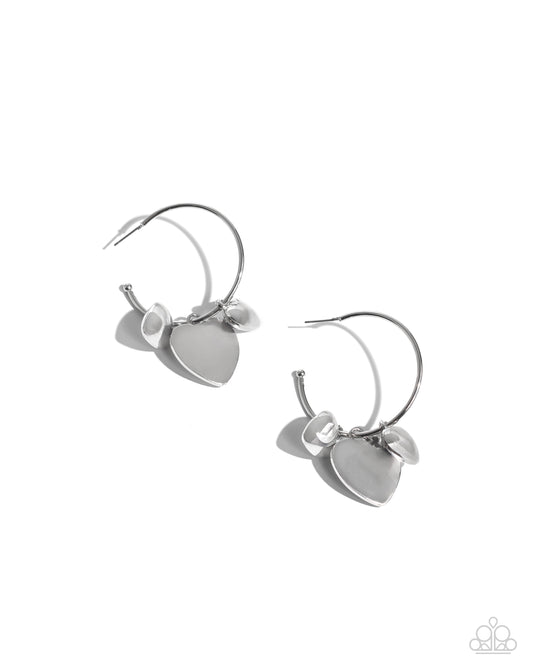 Paparazzi PREORDER Earrings - Casually Crushing - Silver