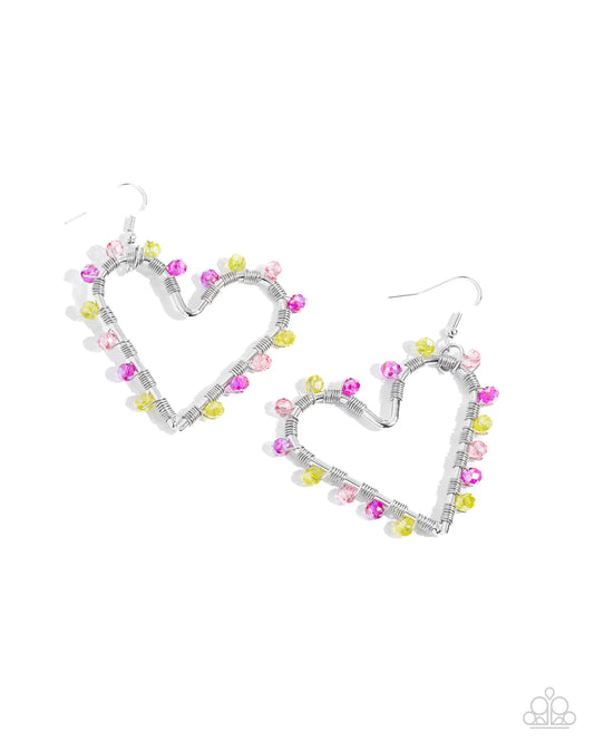 Paparazzi Earrings - Heart of Your World - Multi