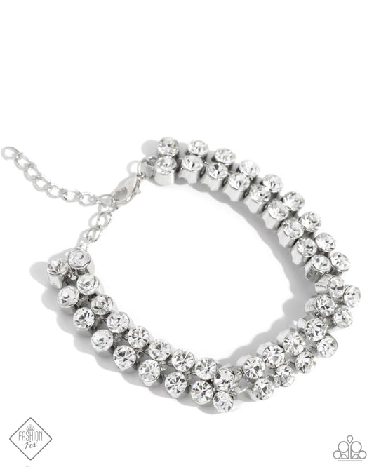 Paparazzi Bracelets - Once Upon A Tiara - White - Fashion Fix