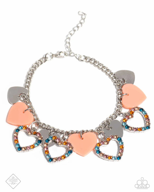 Paparazzi Bracelets - Heart Time - Orange - Fashion Fix