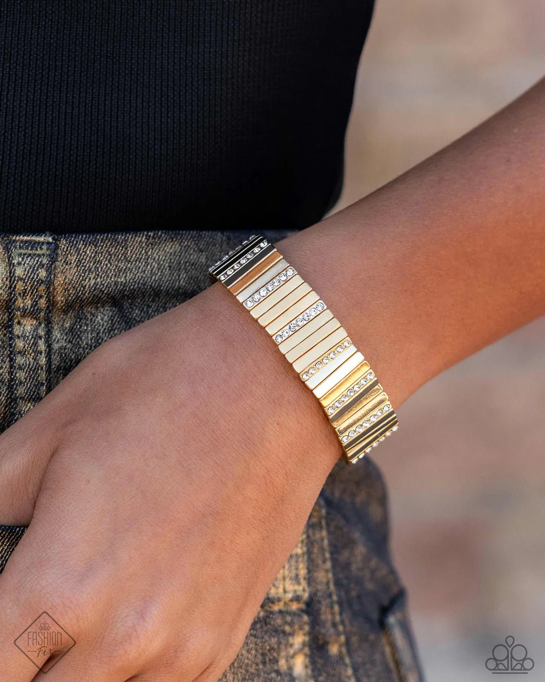 Paparazzi Bracelets - Linear Legend - Gold - Fashion Fix