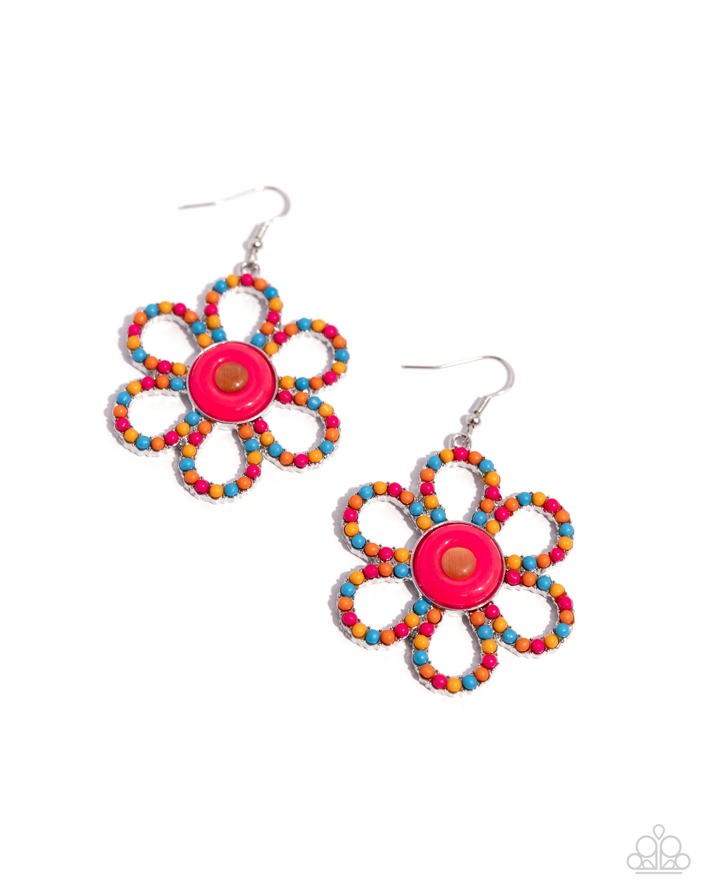 Paparazzi Earrings - FLOWER Forward - Orange