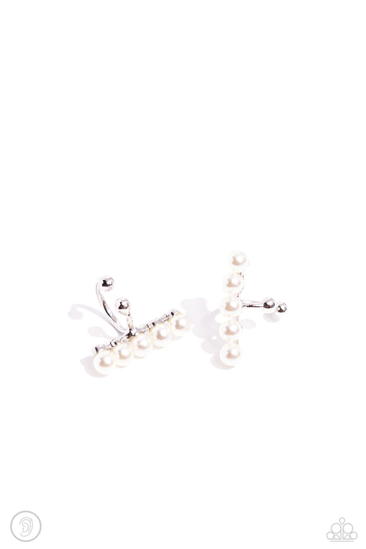 Paparazzi PREORDER Earrings - CUFF Love - White