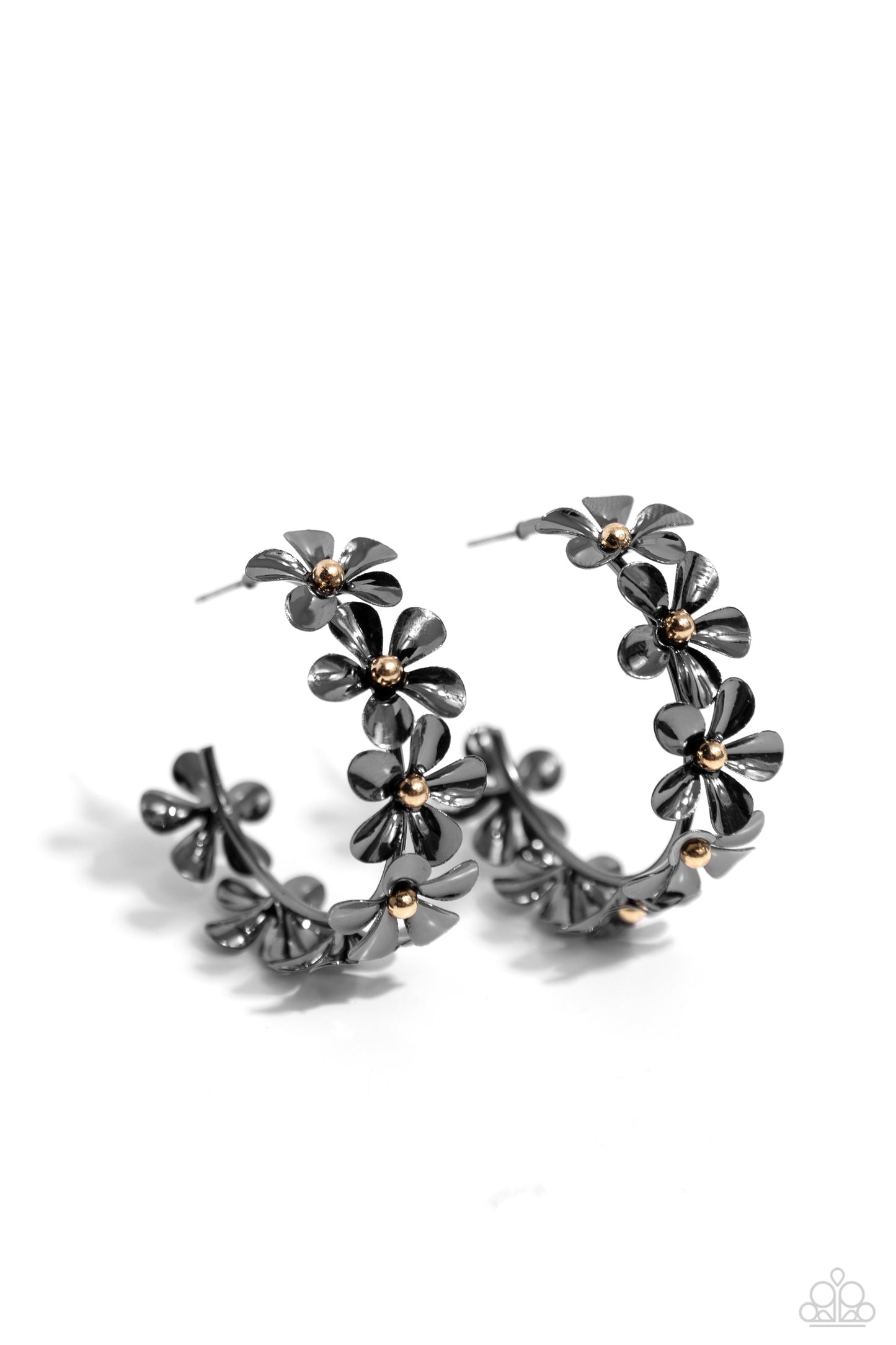 Paparazzi Earrings - Floral Flamenco - Black