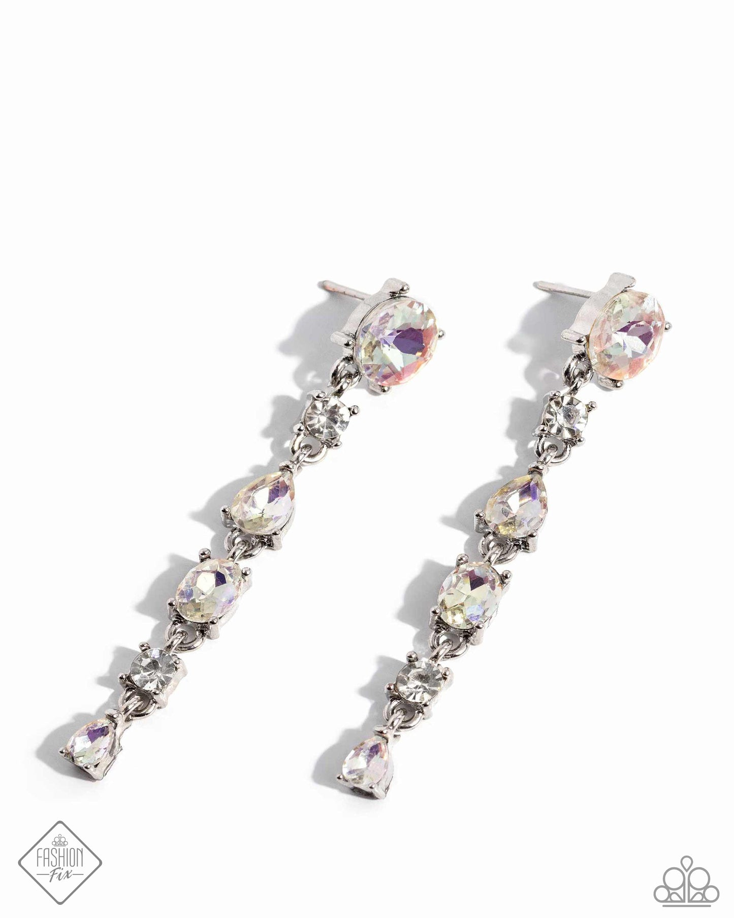 Paparazzi Earrings - Fairytale Falls - White - Fashion Fix