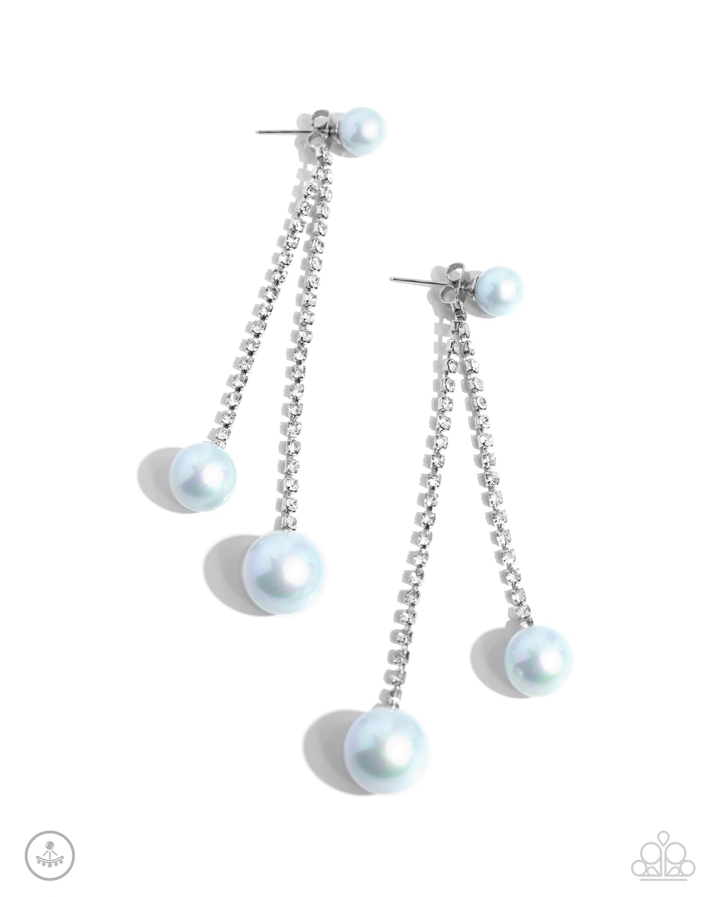 Paparazzi Earrings - Give Us A PEARL! - Blue