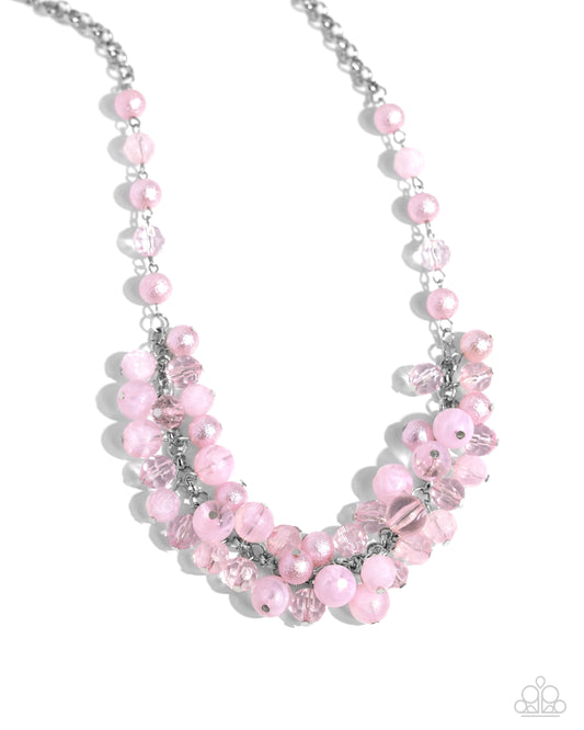 Paparazzi Necklaces - Pearl Pandora - Pink