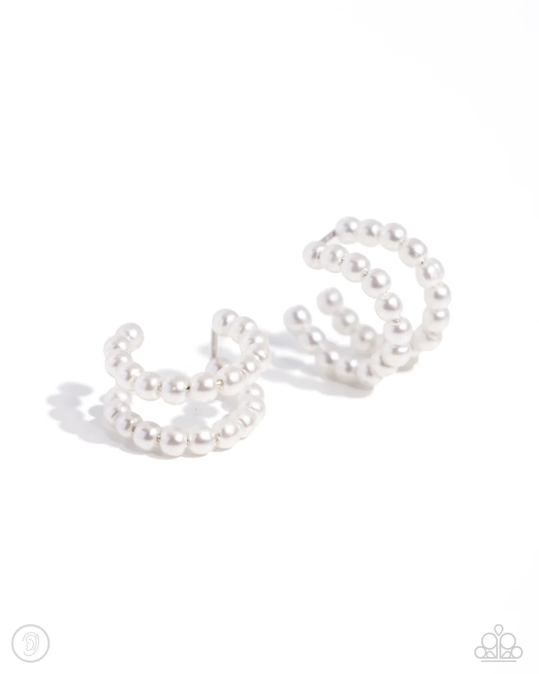 Paparazzi Earrings - Pearls Just Want to Have fun - White