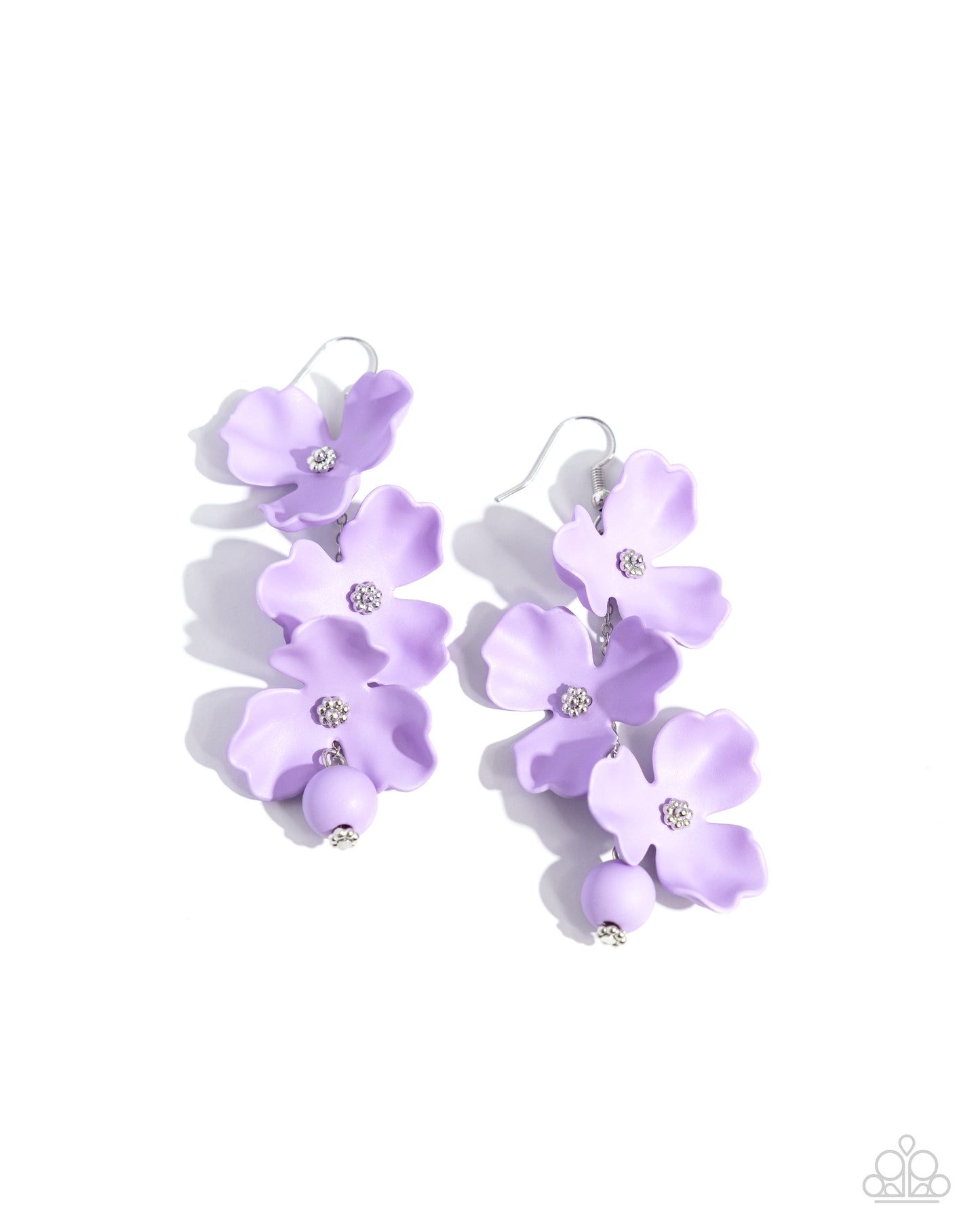 Paparazzi Earrings - Plentiful Petals - Purple