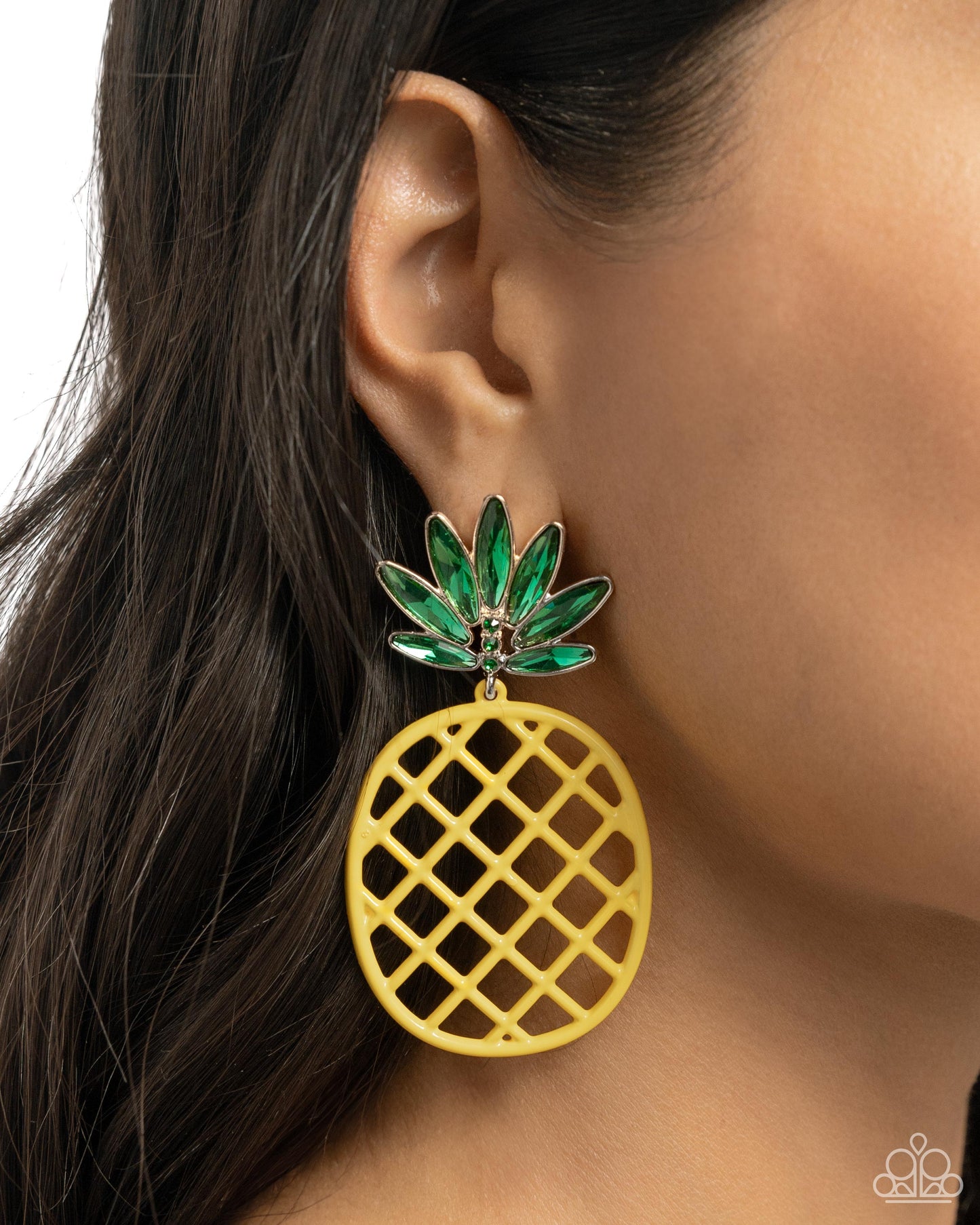 Paparazzi Earrings - Pineapple Passion - Yellow
