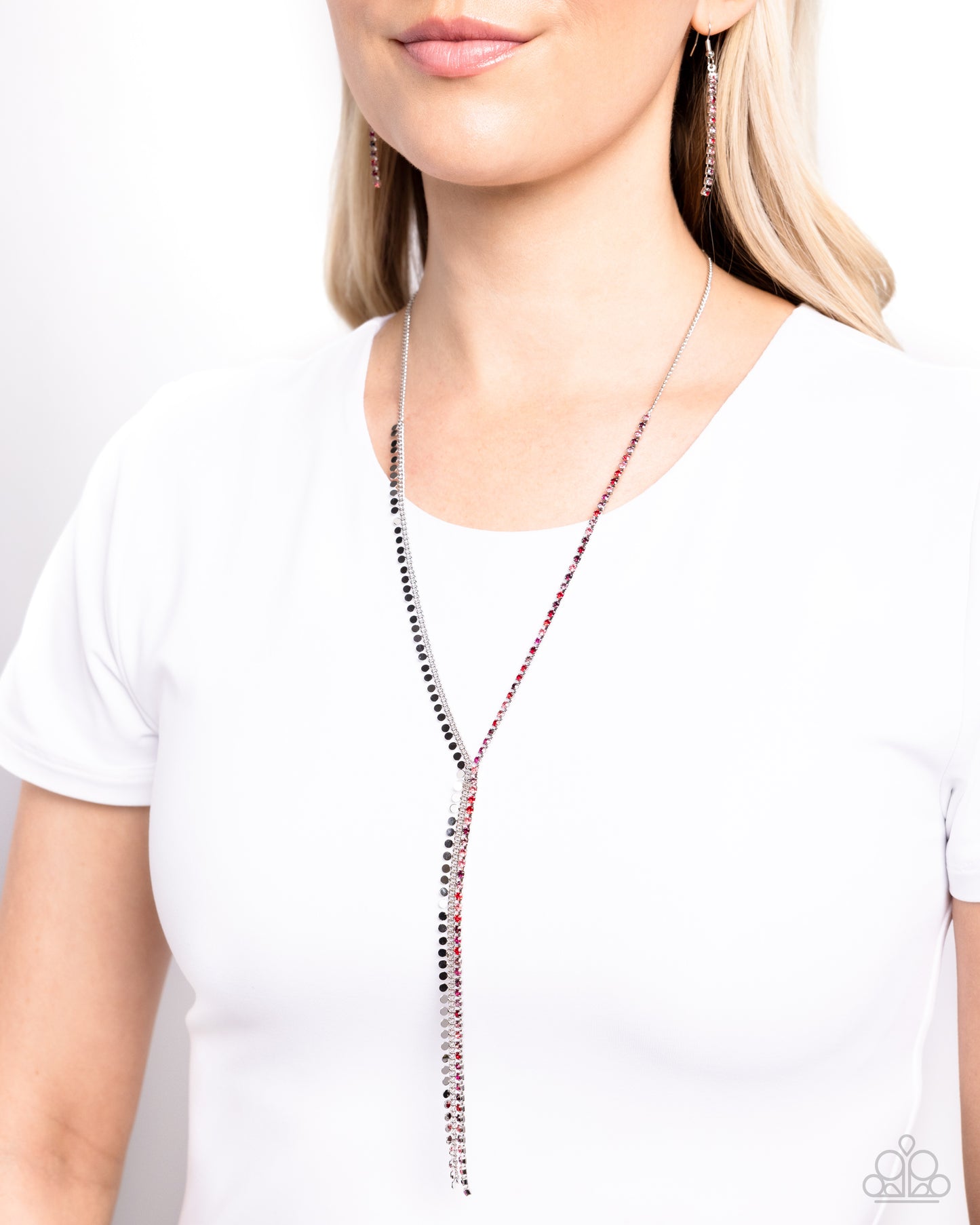 Paparazzi Necklaces - Elongated Eloquence - Red