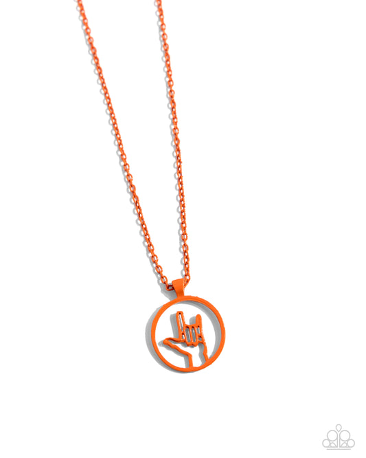 Paparazzi PREORDER Necklaces - Abstract ASL - Orange