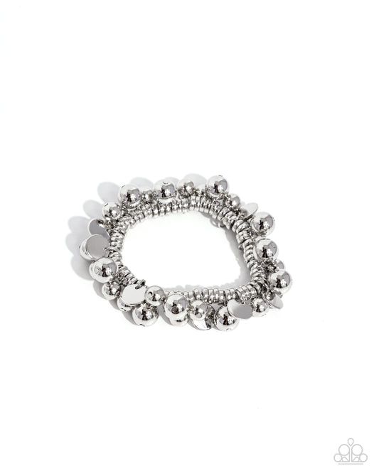 Paparazzi Bracelets - Bauble Beginning - Silver