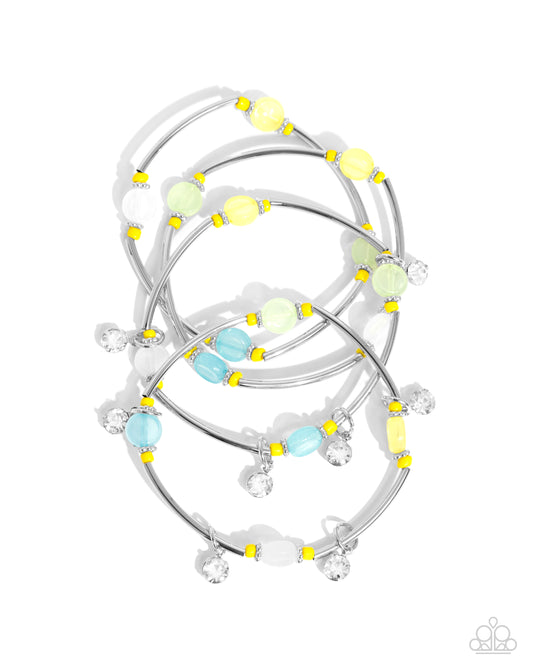 Paparazzi Bracelets - Scattered Sheen - Yellow