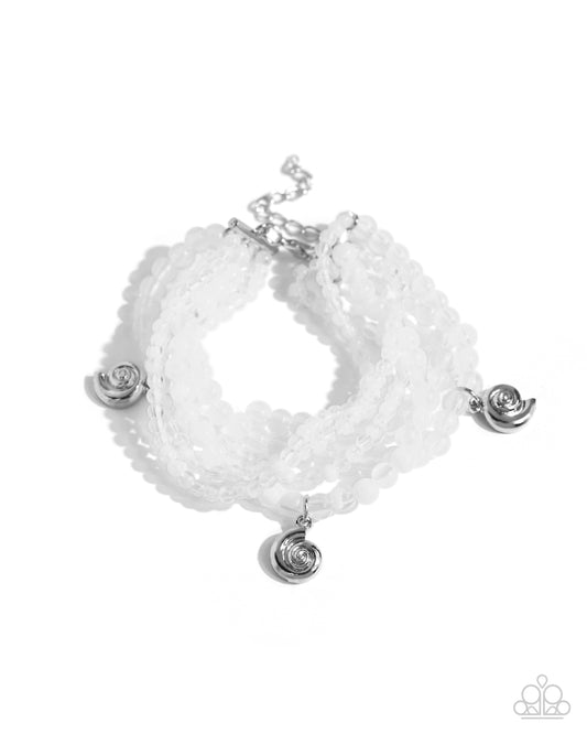 Paparazzi Bracelets - Swirling Shopaholic - White