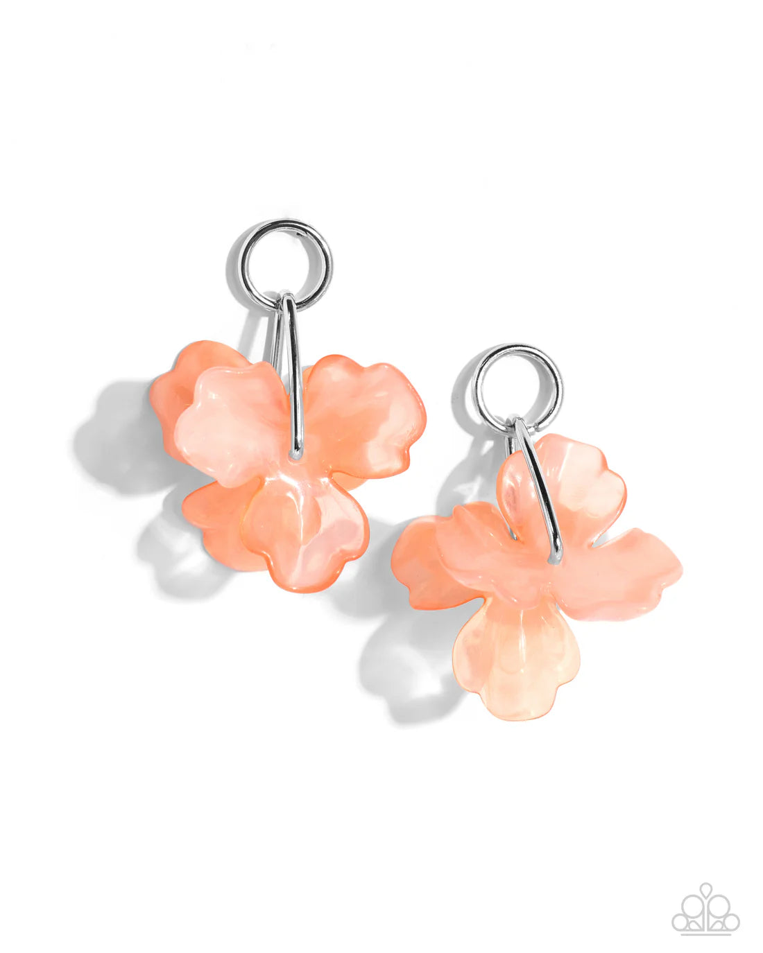 Paparazzi Earrings - Glassy Garden - Orange