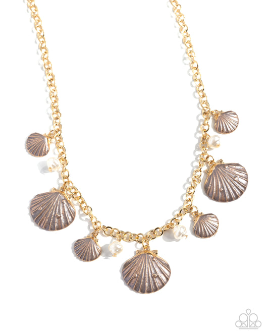 Paparazzi PREORDER Necklaces - Seashell Sophistication - Brown