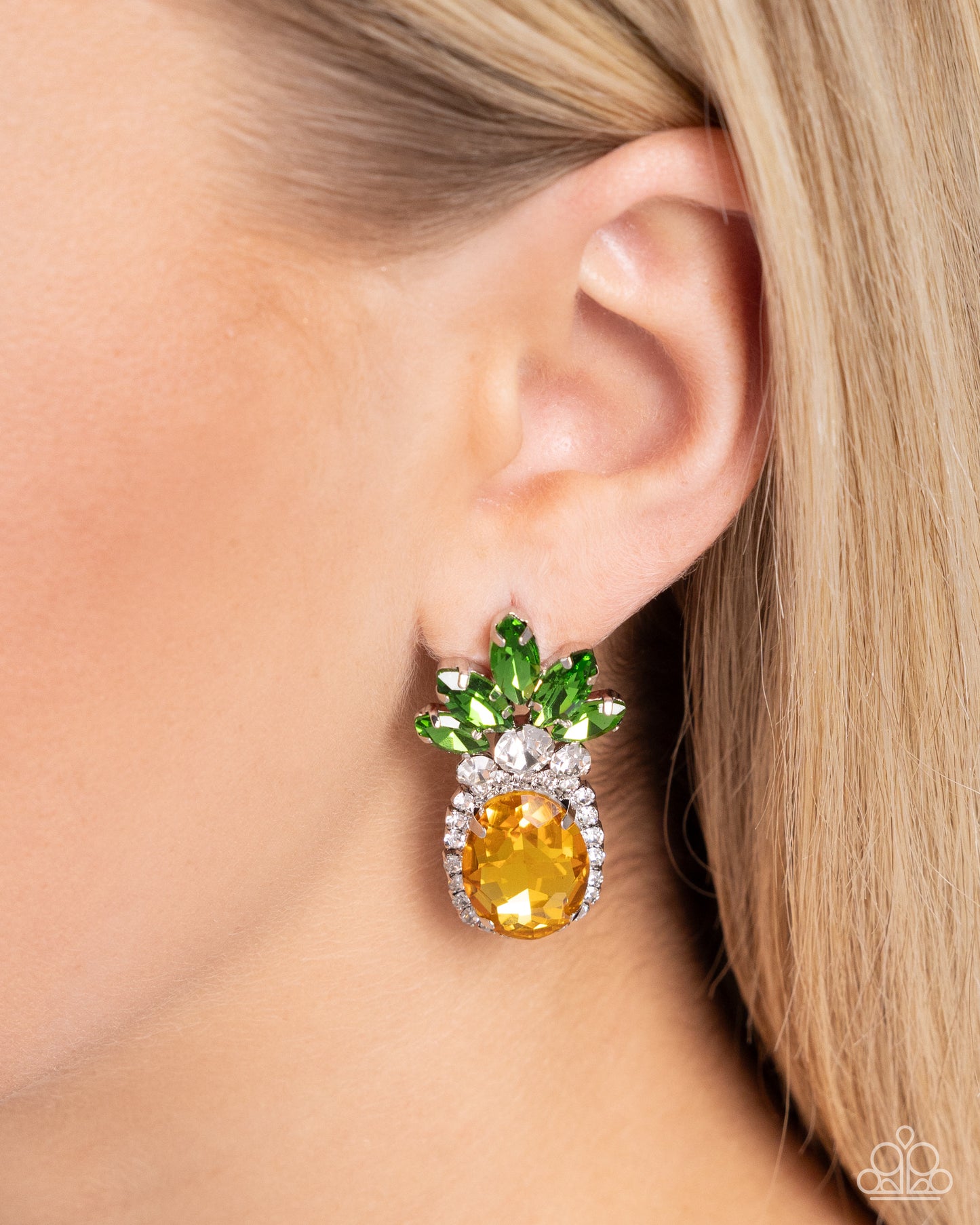 Paparazzi Earrings - Prismatic Pineapple - Yellow