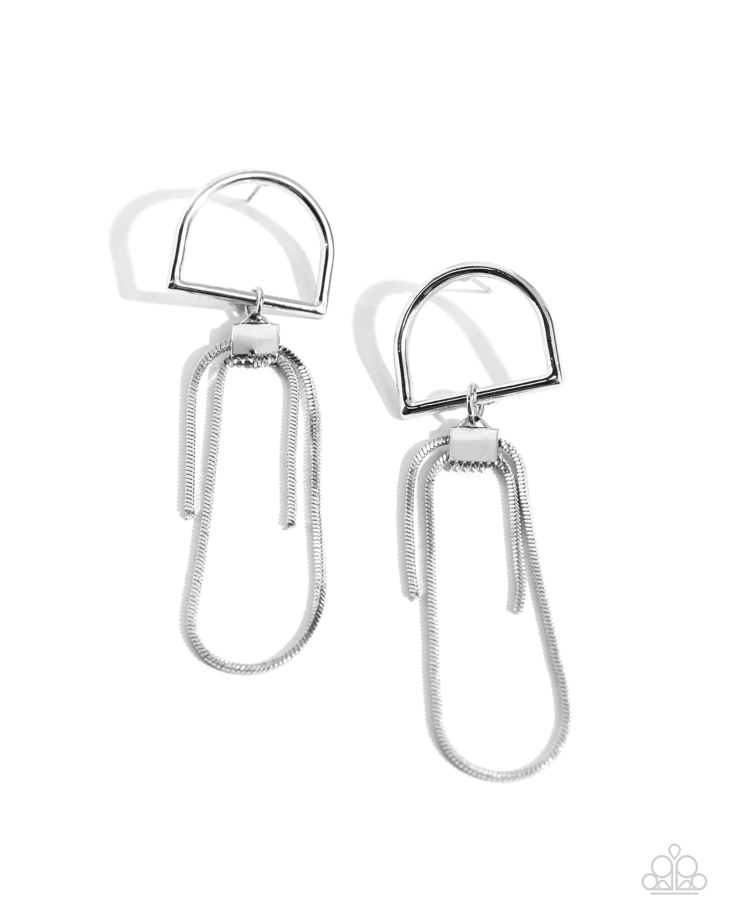 Paparazzi Earrings - Minimalistic Maven - Silver