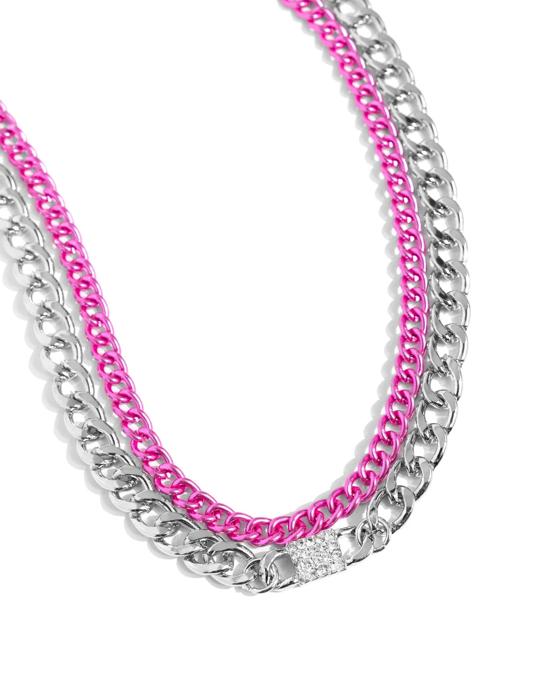 Paparazzi Necklaces - Exaggerated Effort - Pink - N3656