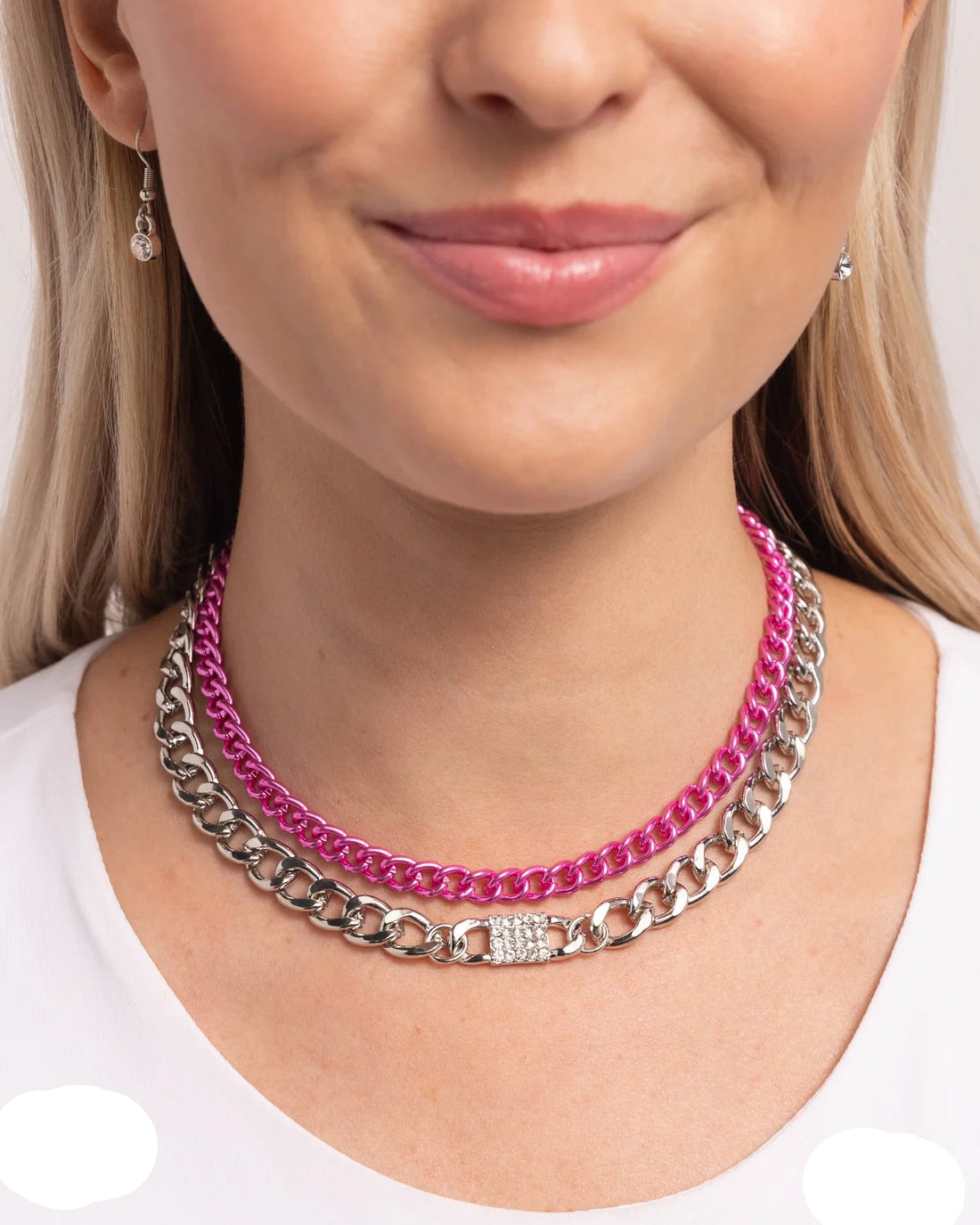 Paparazzi Necklaces - Exaggerated Effort - Pink - N3656