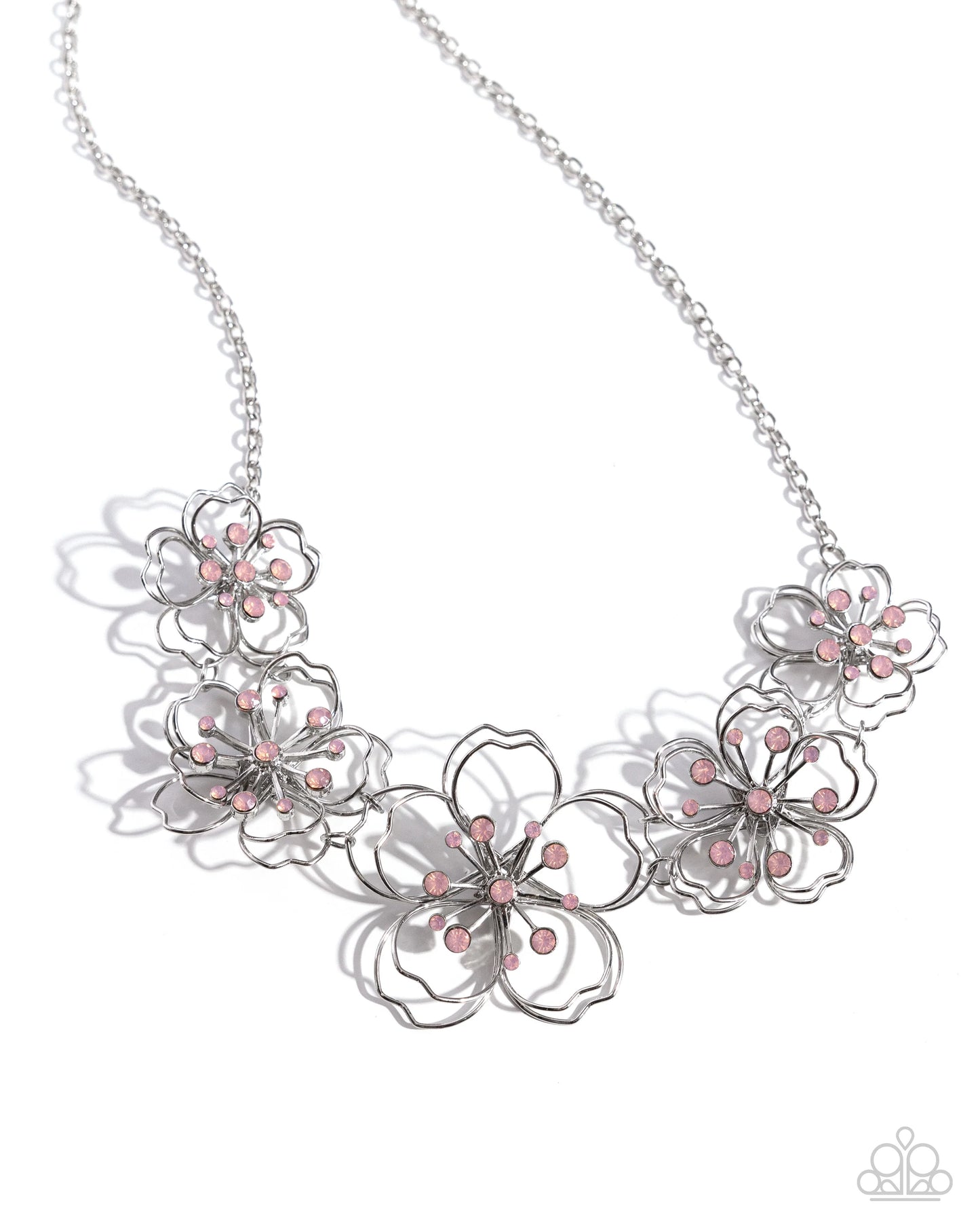 Paparazzi Necklaces - Wiry Wallflowers - Pink