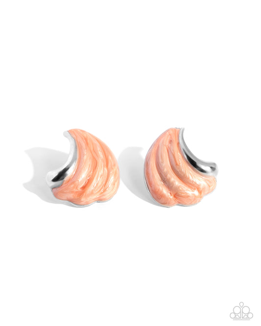 Paparazzi Earrings - Whimsical Waves - Orange