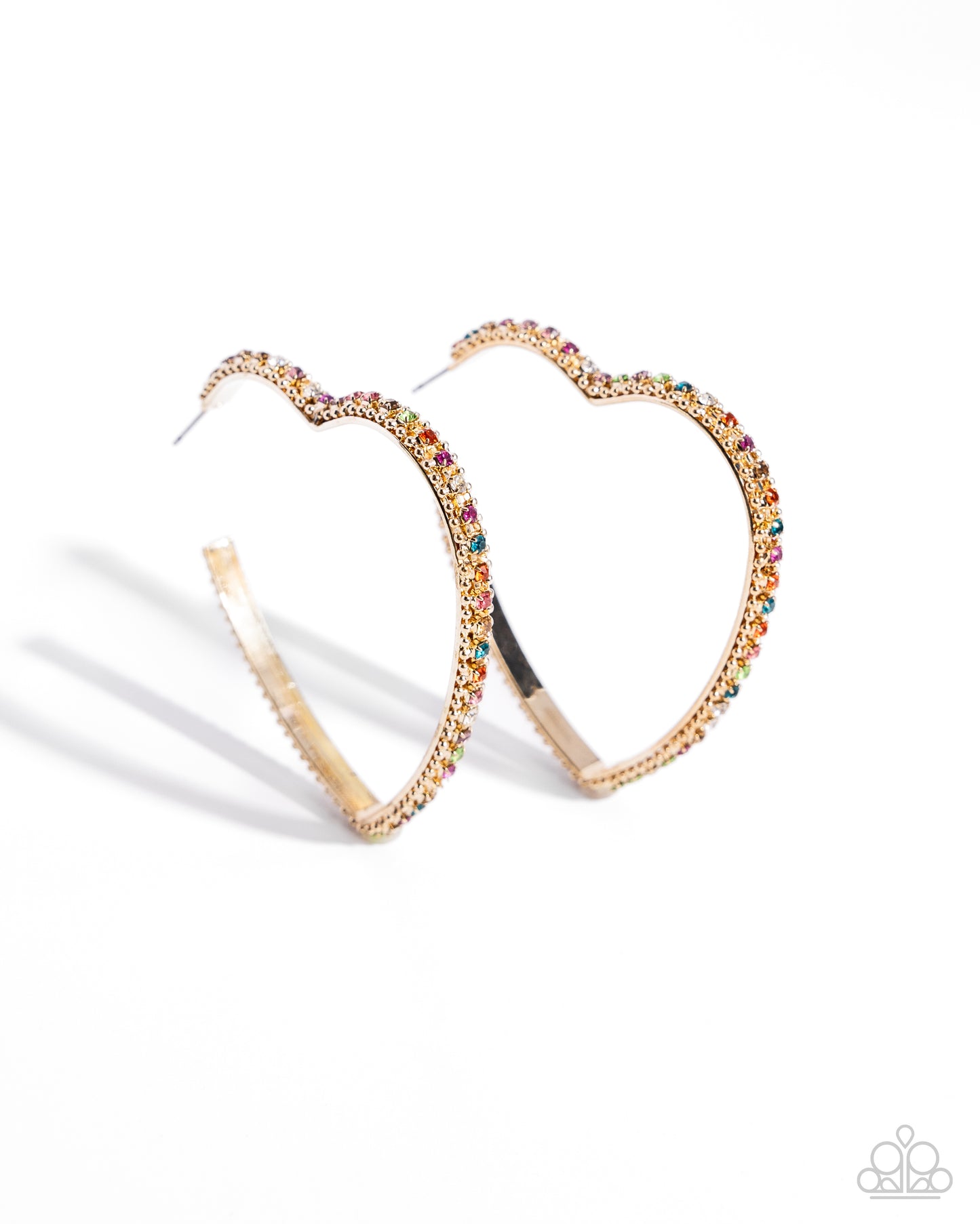 Paparazzi Earrings - Halftime Hearts - Multi