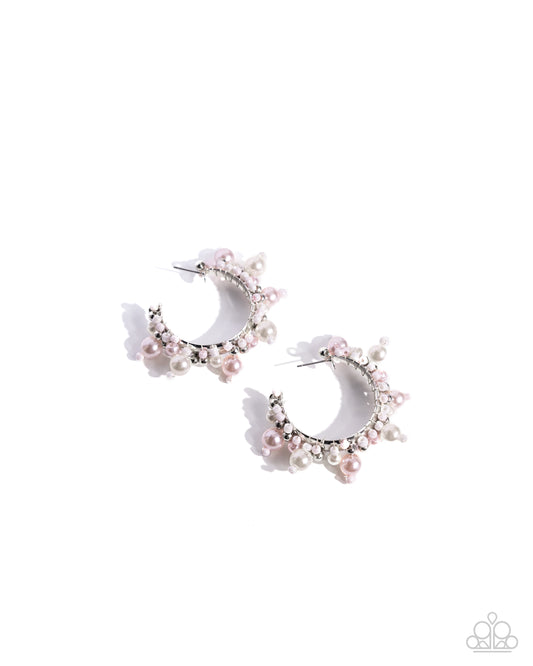 Paparazzi Earrings - Elite Expense - Pink