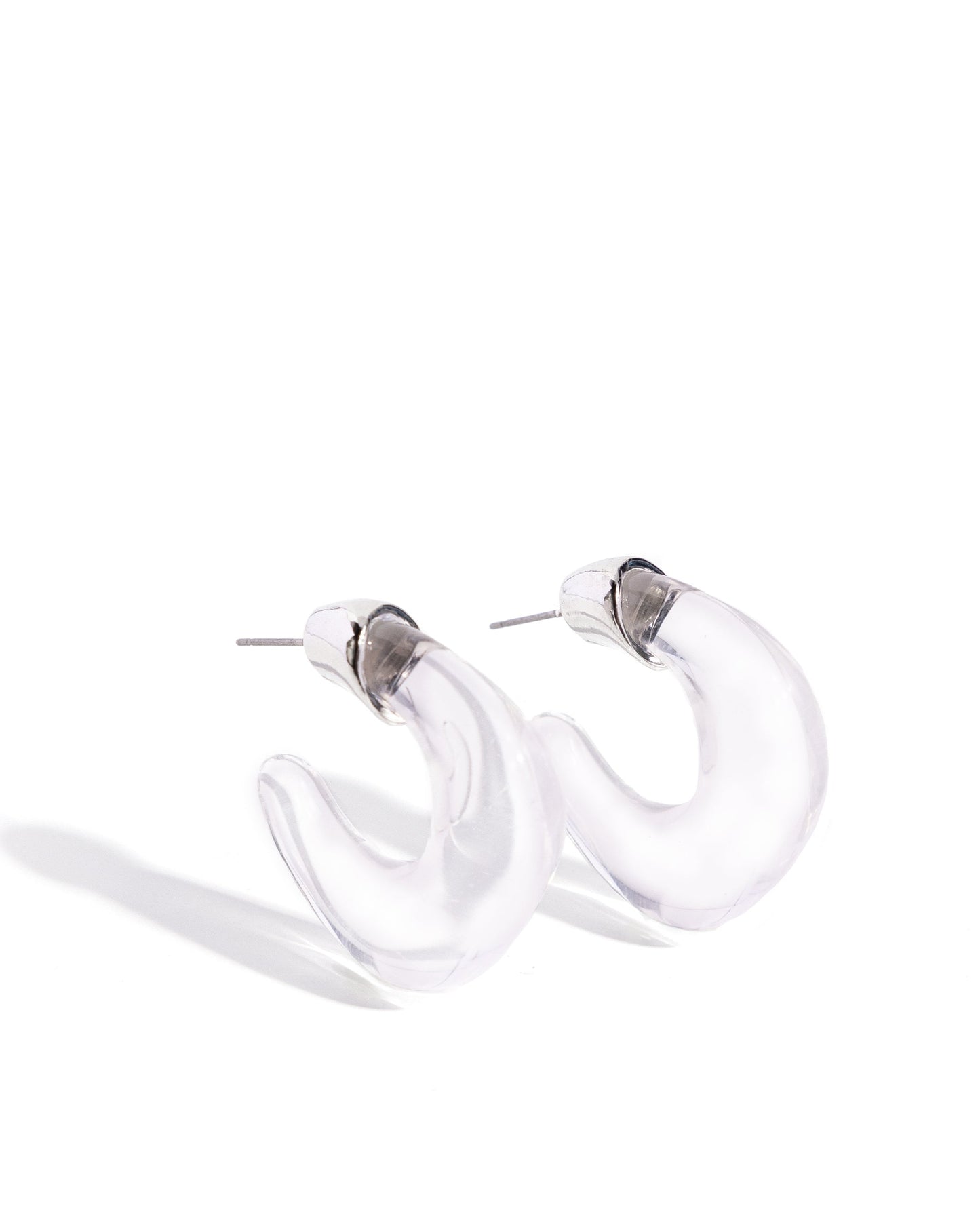 Paparazzi Earrings - Clear Charm - White