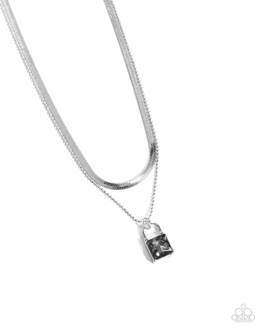 Paparazzi PREORDER Necklaces - Padlock Possession - Silver
