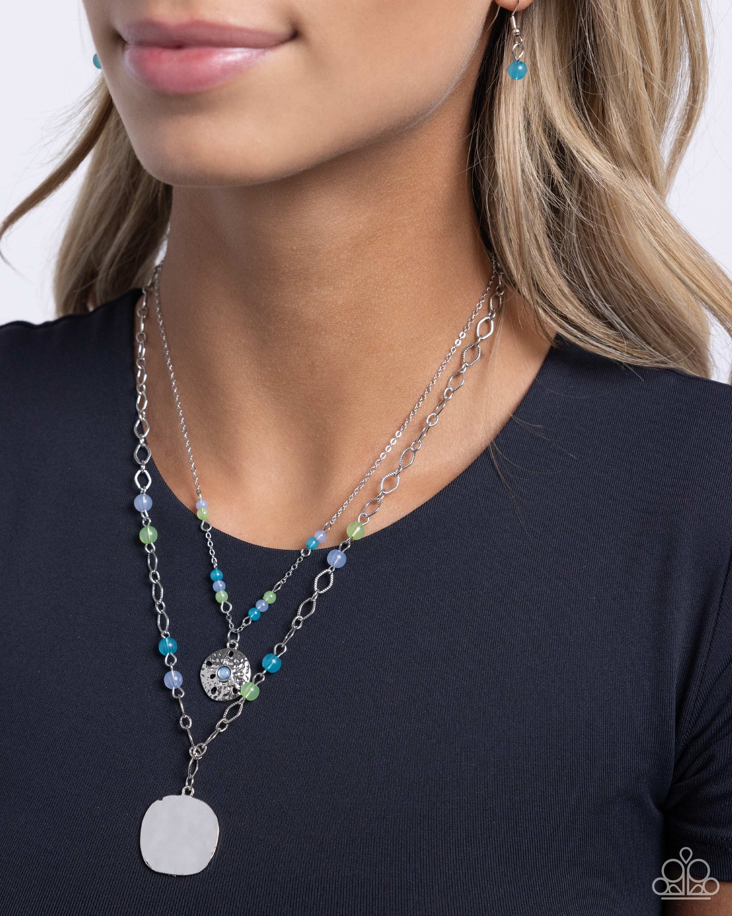 Paparazzi Necklaces - Sand Dollar Season - Blue