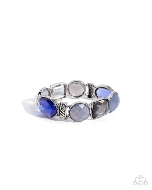 Paparazzi Bracelets - Glassy Generosity - Blue